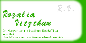 rozalia vitzthum business card